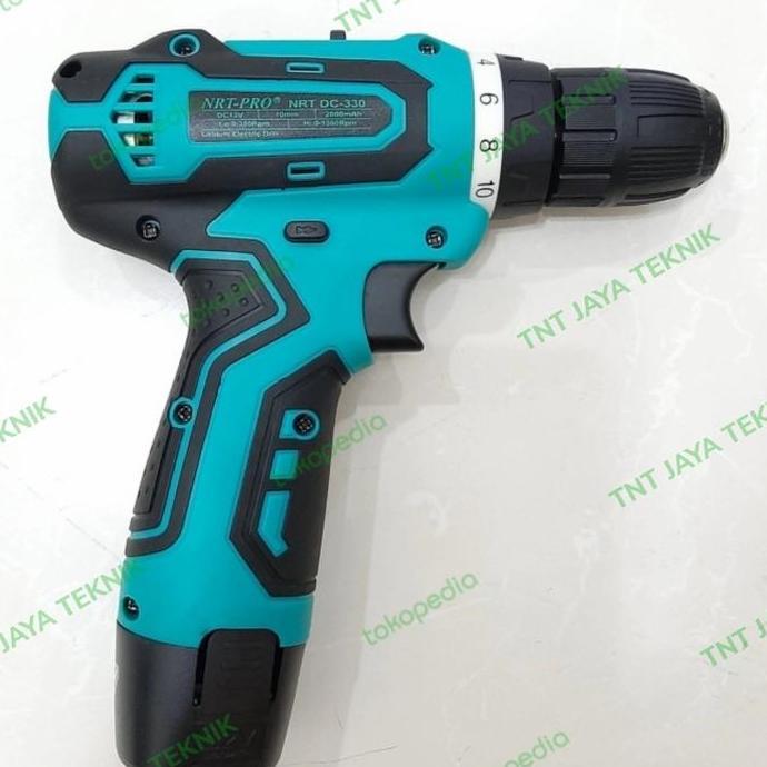 Superkit- Nrt Pro Dc 330 Set / Mesin Bor Cordless Nrt Pro Dc330 / Bor Baterai