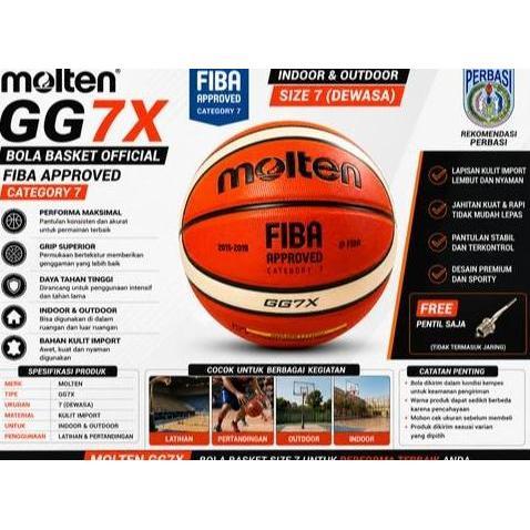 bola basket ball basketball molten GG7X GG-7X GG 7 X pu leather size 7