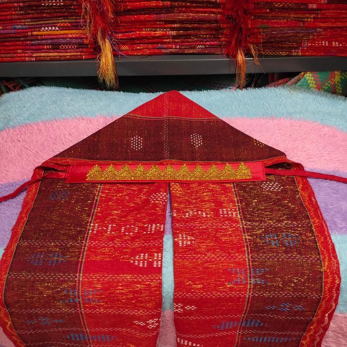 PAKET 2 sortali ikat kepala dewasa dan ulos sadum hande hande / ulos batak toba menari - PAKET 2 ULO