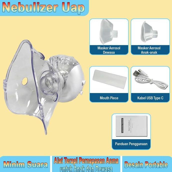 ESWANE Nebulizer Uap ZK-Q3 Alat Nebu Portable Inhaler Uap Obat Terapi Pernapasan Asma untuk Anak dan