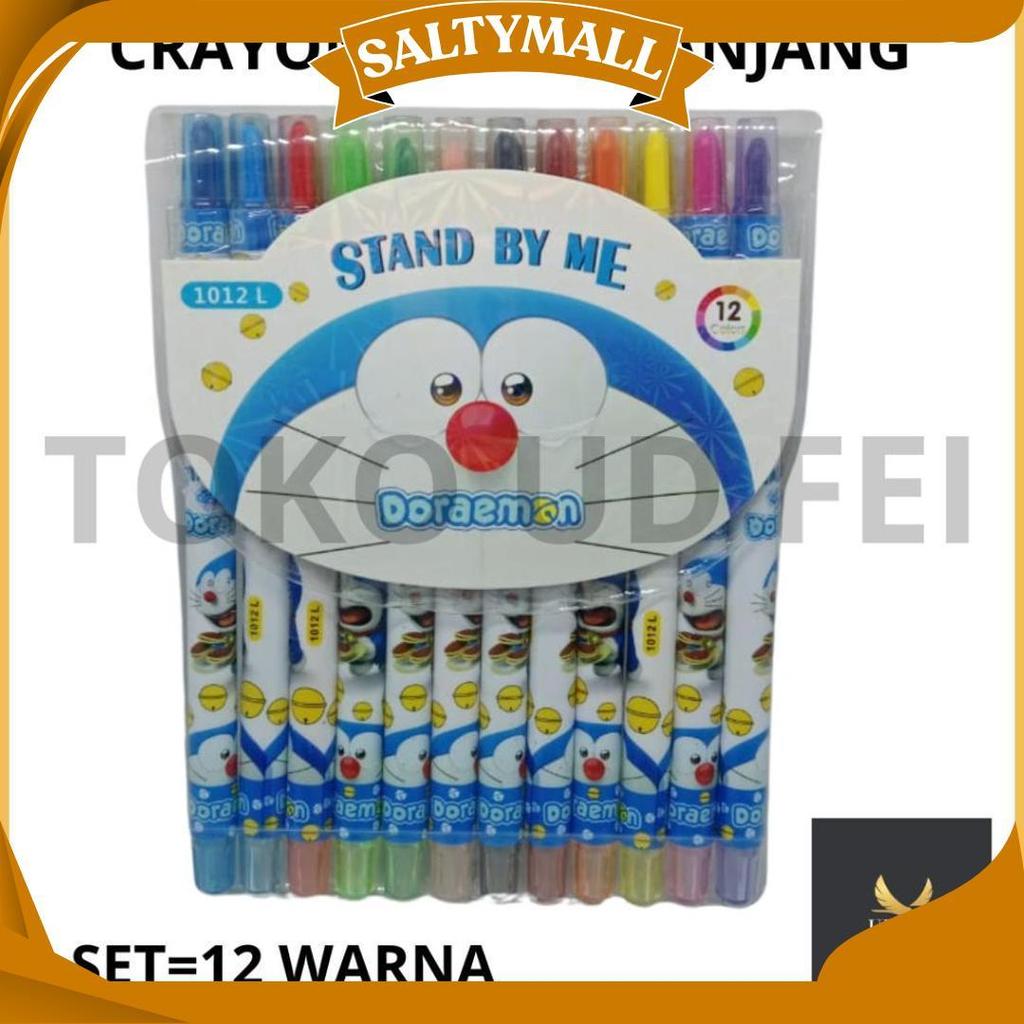 (1 SET=12 WARNA ) Crayon Putar Panjang/ Crayon Putar Fancy/ Crayon Putar/ Crayon Putar Fancy Murah U