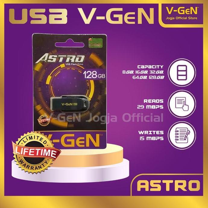 ABELVANIYAH112  - FLASHDISK V-GEN ASTRO 8GB - 128GB ORIGINAL