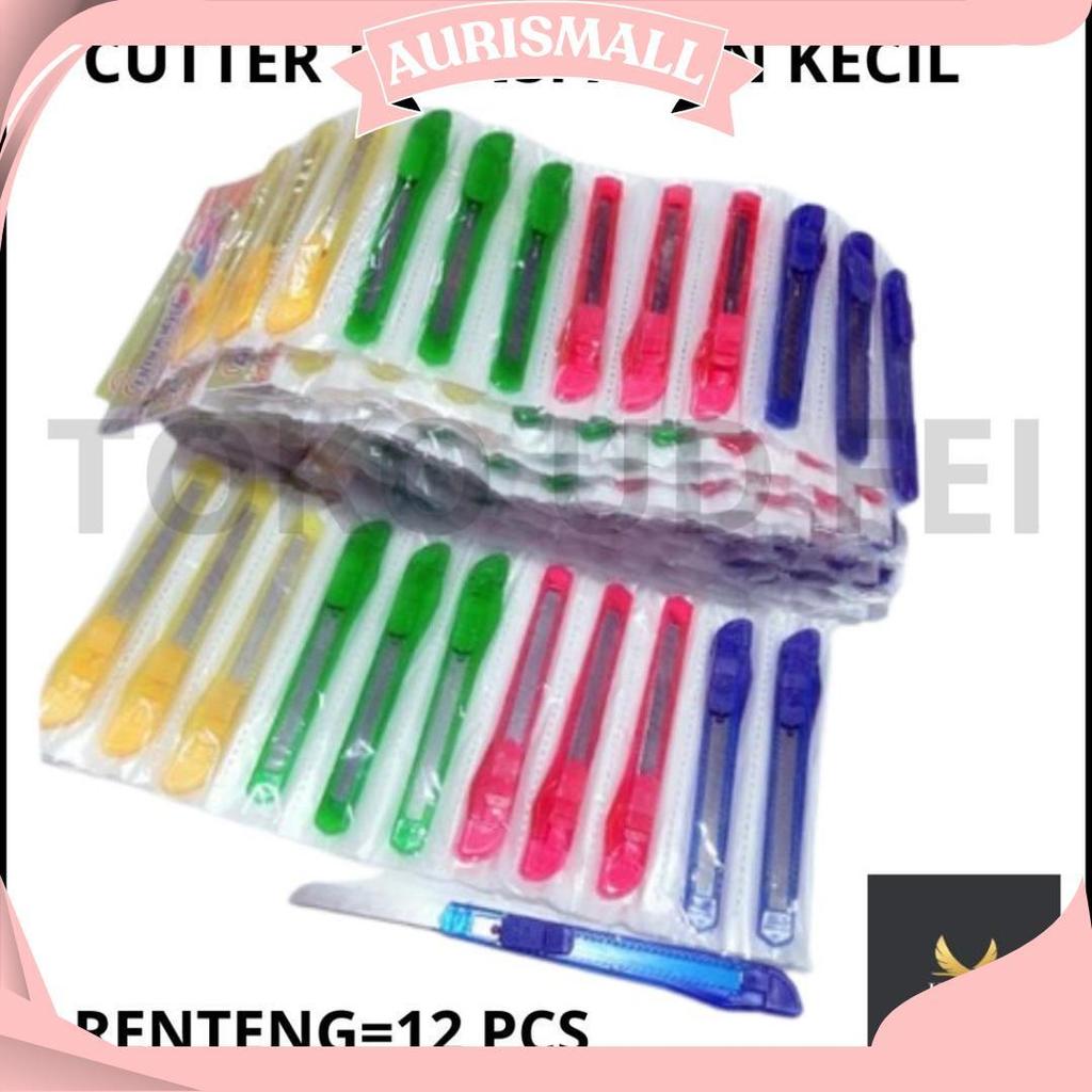 ( 1 RENTENG = 12 PCS) Cutter Kecil/ Cutter Kecil LINKO/ Cutter Renteng Kecil/ Cutter Kecil UDF