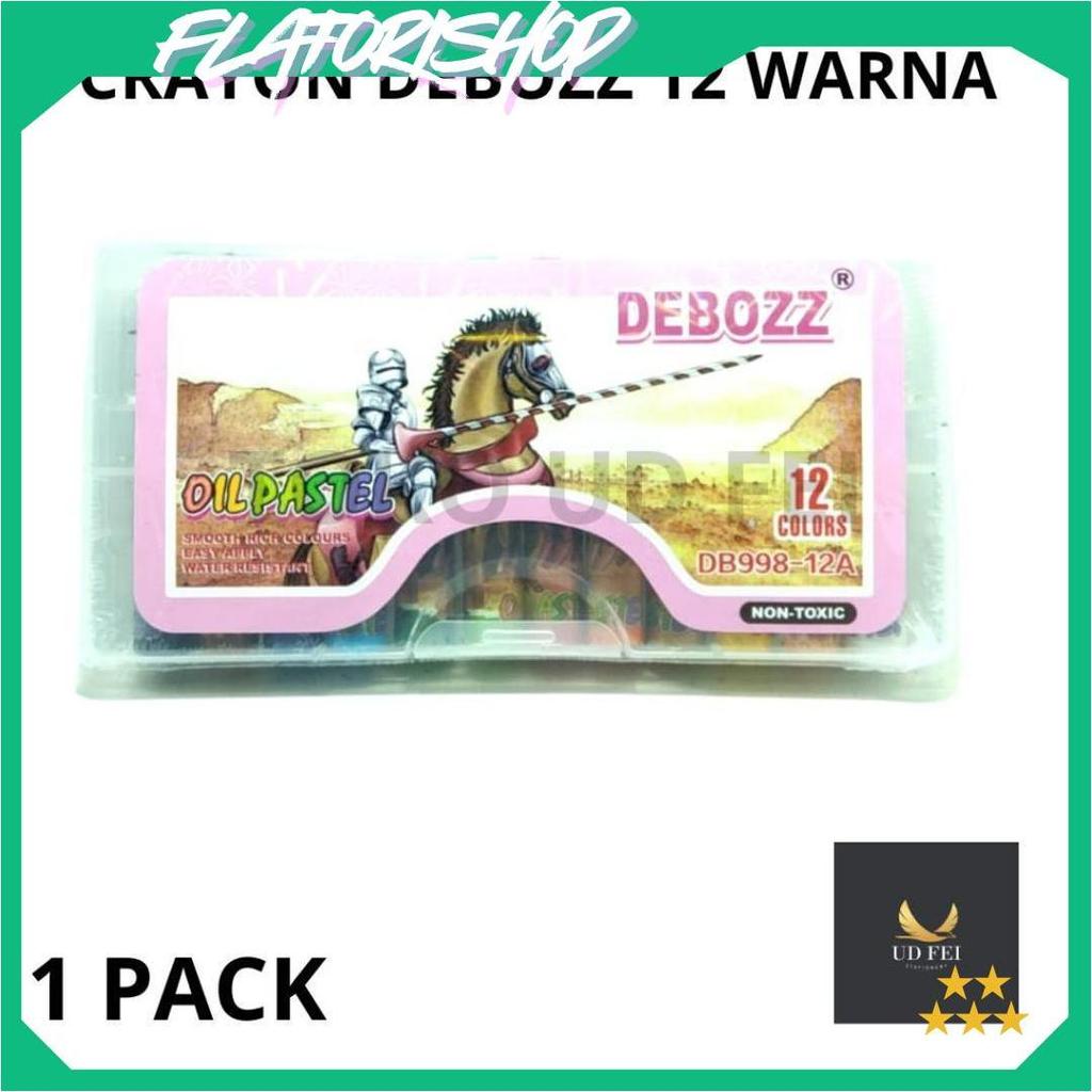(1 PACK) Crayon Debozz 12 warna/ Crayon Debozz/ Krayon Debozz 12 DB 998-12A UDF