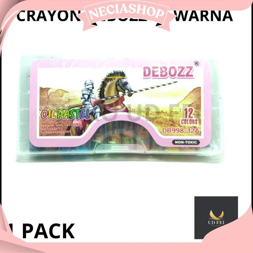 (1 PACK) Crayon Debozz 12 warna/ Crayon Debozz/ Krayon Debozz 12 DB 998-12A UDF