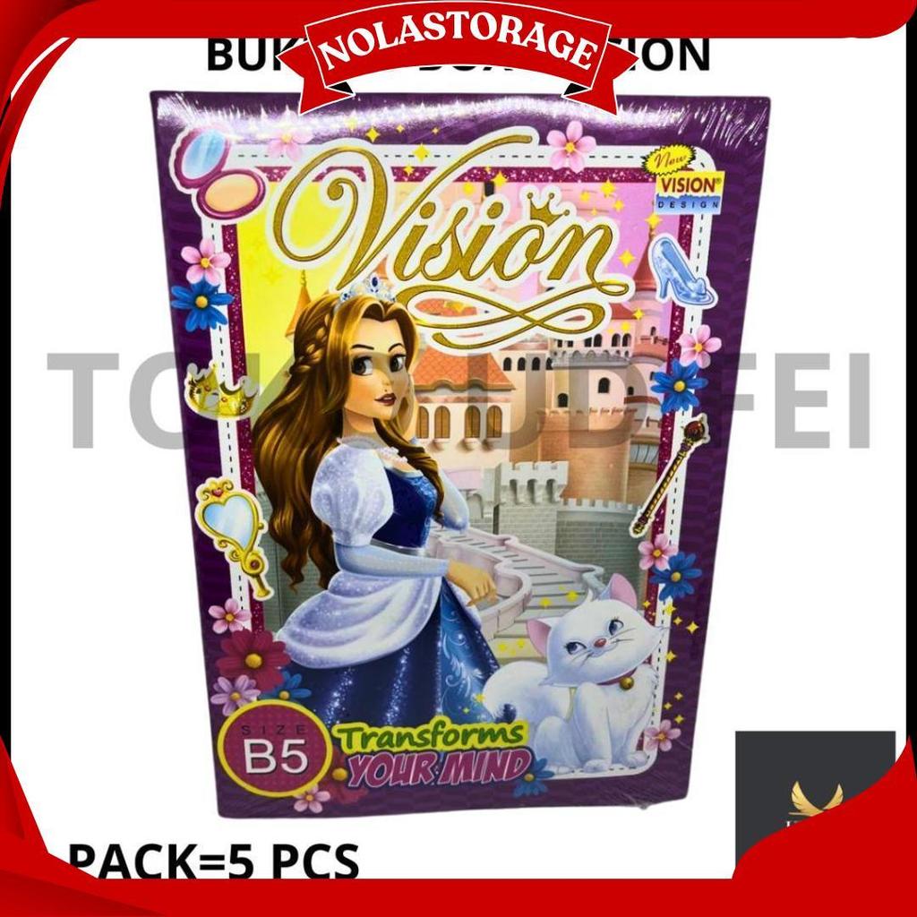(1 PACK=6 PCS) BUKU TULIS VISION B5/ BUKU TULIS BOXY/ BUKU TULIS B5 BOXY VISION UDF