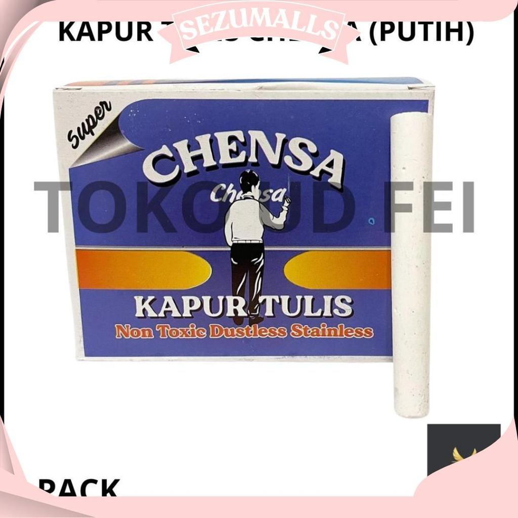 (1 PACK) KAPUR WARNA CHENSA/KAPUR TULIS/KAPUR MURAH/ KAPUR PAPAN TULIS/KAPUR TULIS PUTIH UDF