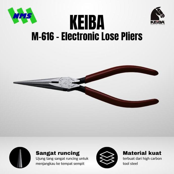 NEW KEIBA M-616 Micro Radio Pliers 150 Tang Lancip Potong 6 Inci