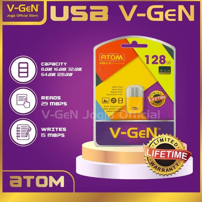 ABELVANIYAH112  - FLASHDISK V-GEN ATOM 8GB - 128GB ORIGINAL