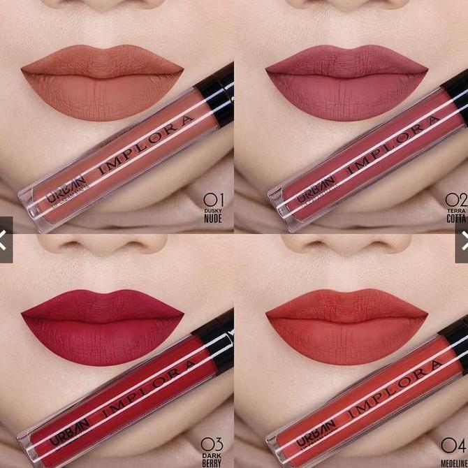 NEW IMPLORA LIPCREAM URBAN MATTE BPOM ORIGINAL LIP CREAM Bibir Waterproof Kosmetik Wajah Lipstik Liq