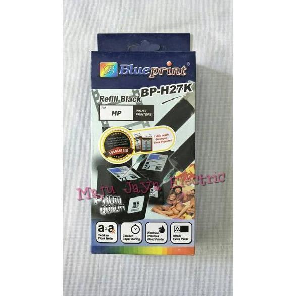 DY107 - Refill Kit Tinta Suntik Blue Print Hitam Black BP-H27K H 27 Printer HP