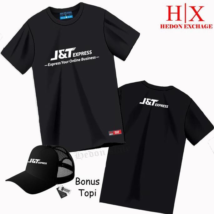 HEDON STATE Plus Topi Baju Pendek JNT-Express Kaos Seragam Pria Wanita