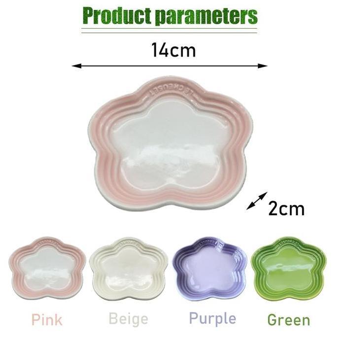 PACHAM Piring Kecil Bunga Plum Warna Solid Keramik 14cm / Piring Kecil Bunga Plum Gradien Keramik Se