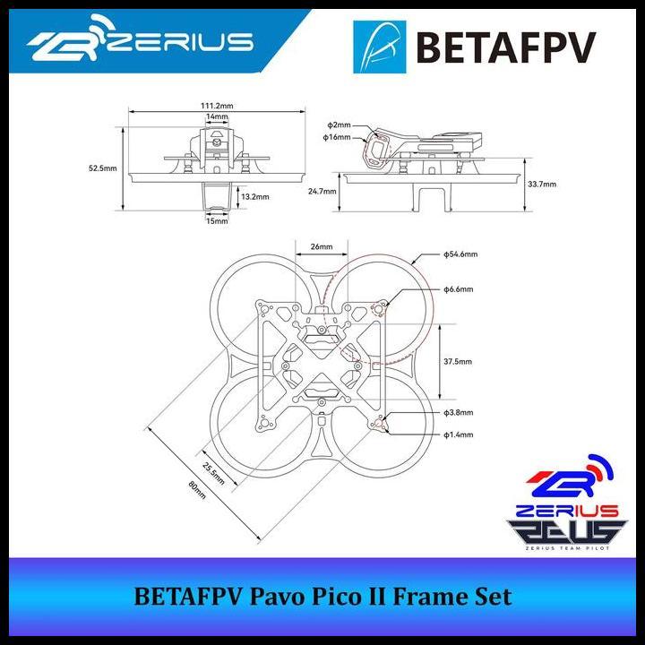 Betafpv Pavo Pico 2 Frame Set Pavo Pico Ii Frame Kit Cinewhoop Quadcopter Good Quality