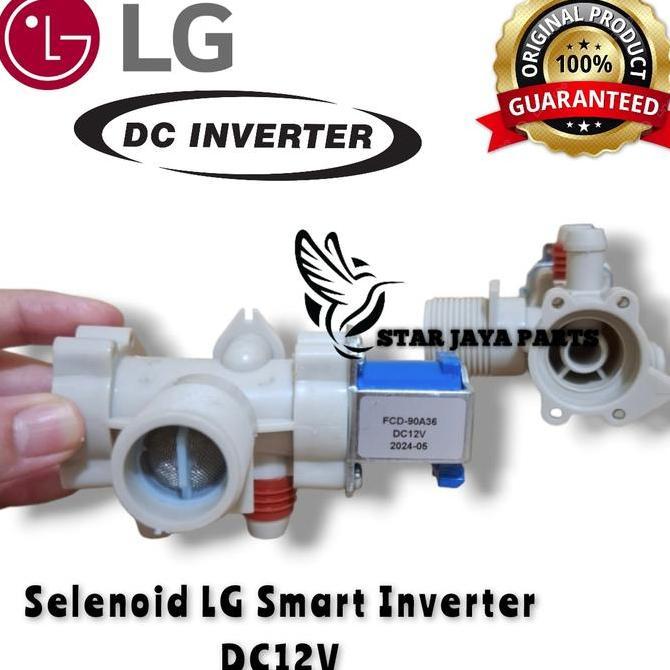 [Lg T2107Vs2M] Selenoid Water Inlet Valve Mesin Cuci Lg Top Loading Smart Inverter Dc 12V T2107Vs2M 