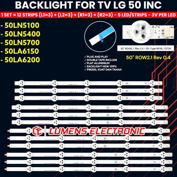 BACKLIGHT TV LG 50 INCH 50LN5100 50LN5400 50LN5700 50LA6200 50LA6130 LAMPU BL LED 50LN 50LA 3V MURAH