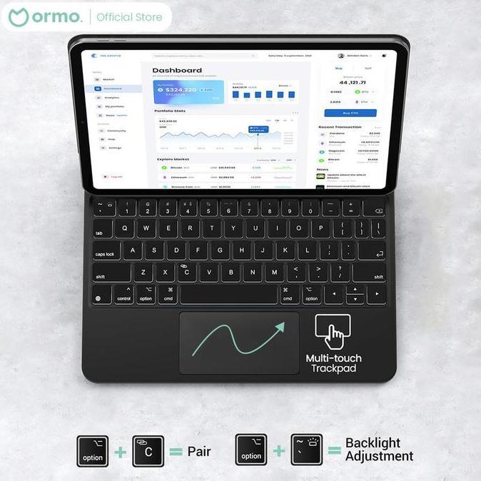 Tab- Ormo Magic Keyboard For Ipad 8.3 Inch Ipad Mini 6