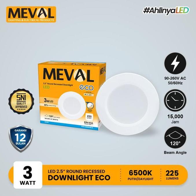 MEVAL LED Round Recessed Downlight Eco