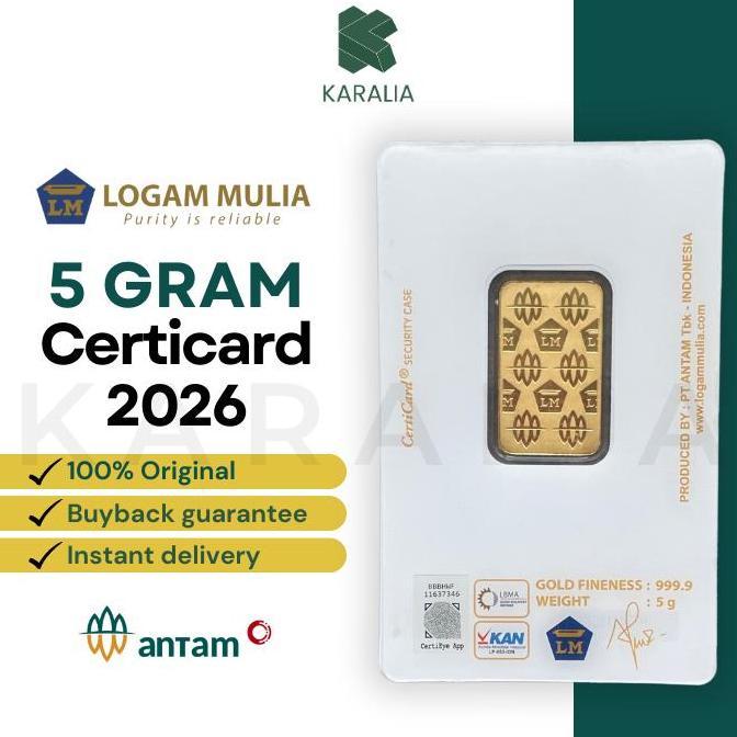 EMAS ANTAM 5 GRAM LM LOGAM MULIA ANTAM 5 GRAM SERTIFIKAT TERBARU