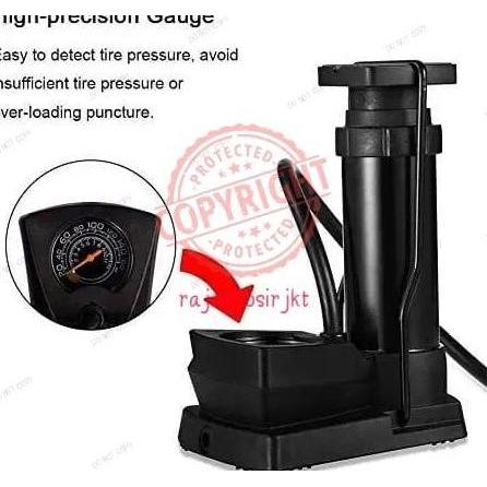 POMPA KAKI POMPA INJAK MINI PORTABLE UNTUK BAN MOTOR SEPEDA BOLA PROMO