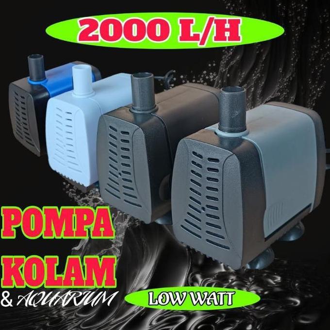 Fishgod- Mesin Pompa Kolam Aquarium 2000 Lph Terpump Submersible Celup Ph Hidroponik Ter Pump Akuari