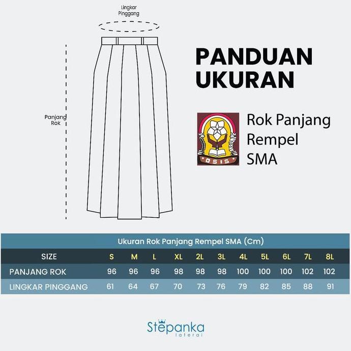 PREMIUM / Rok SMA Putih - Rok SMA Rampel - Rok SMA Span - Seragam Sekolah - Rok Rampel Putih - Rok S