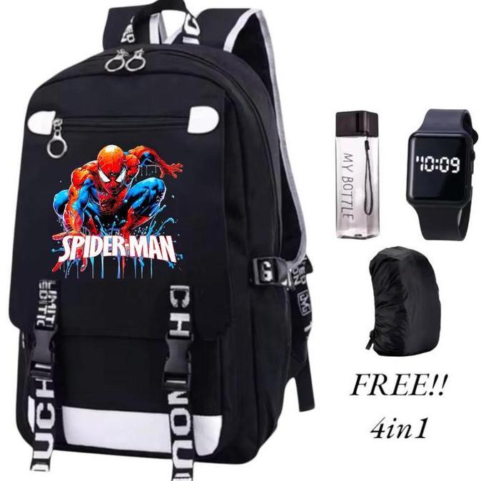 DS363 >> Tas Ransel Motif Fashion Gambar Krater 4in1 E:SPIDER MAN TR 0120 Ransel Sekolah Anak Cowo s
