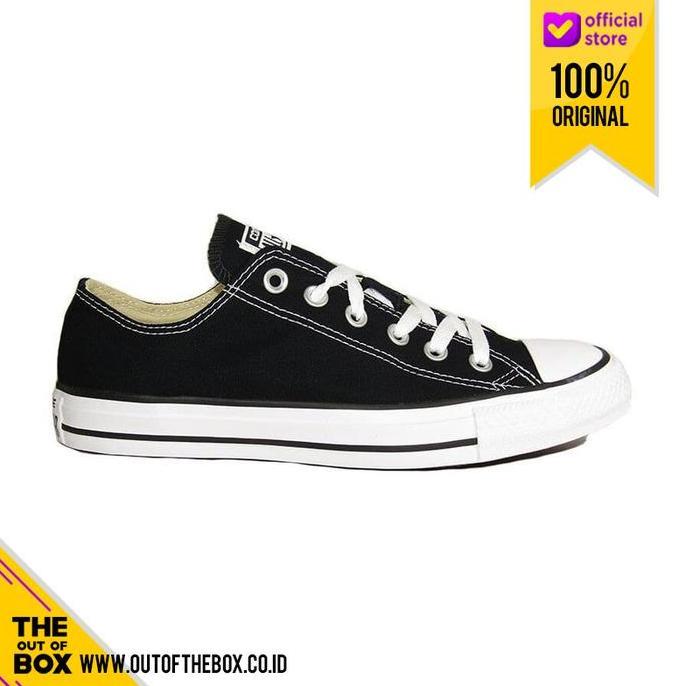 Sepatu Sneakers Casual Unisex Converse Chuck Taylor Ox Black White M9166C