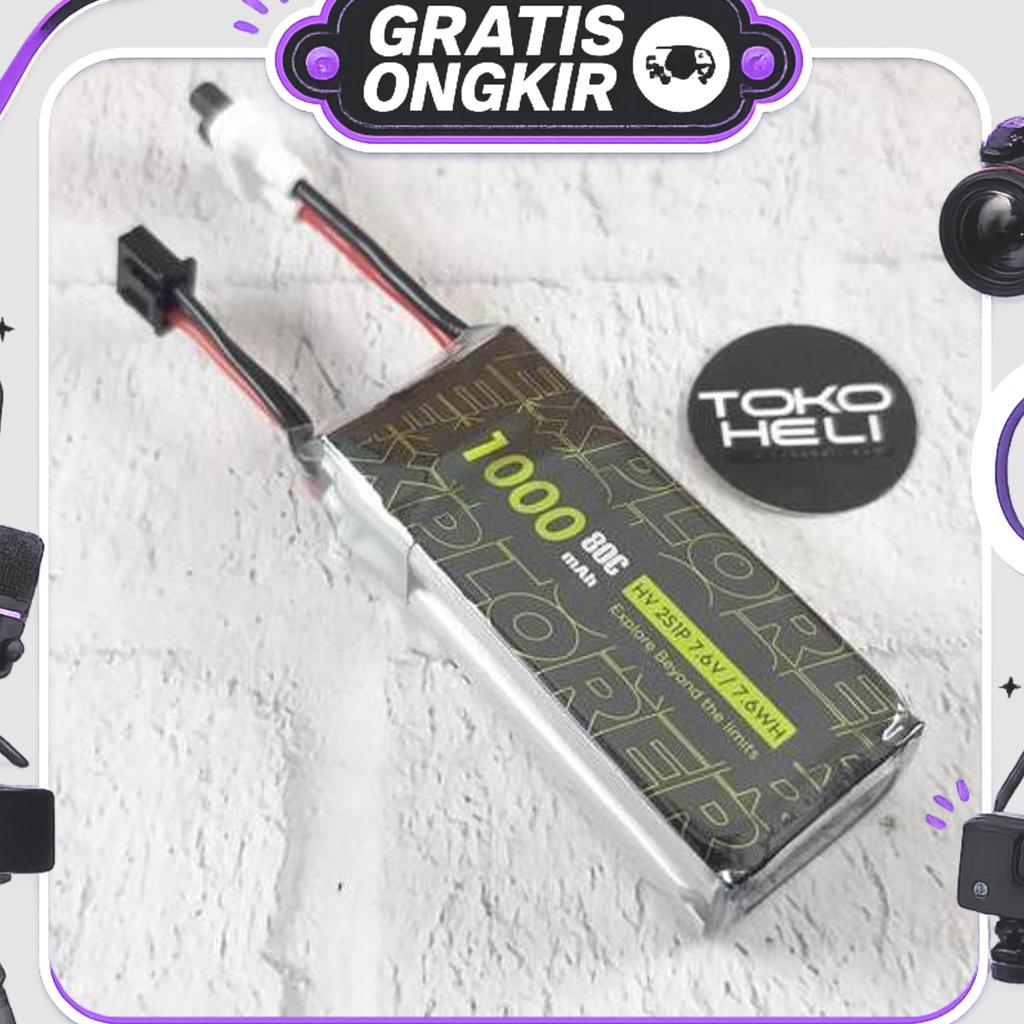 Flywoo Flylens 85 1000Mah Hv 2S 80C Explorer Lipo Battery Xt30
