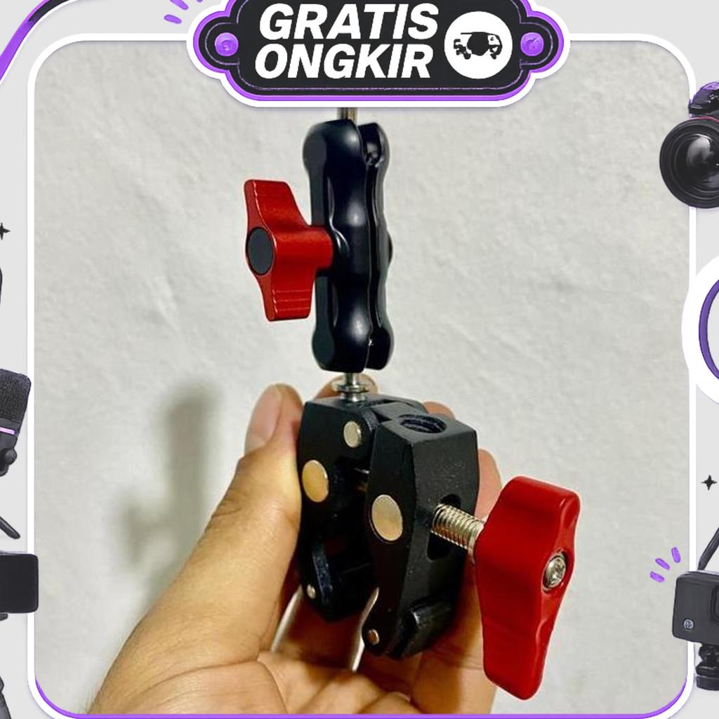 Magic Arm Camera Gopro Action Cam Smartphone Motovlog Bracket Stang Mo