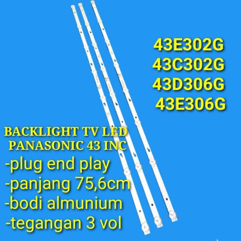 Bestseller- BACKLIGHT TV LED PANASONIC 43 INC TH 43E302 43C302 43D306 43E306 43E302G 43C302G 43D306G