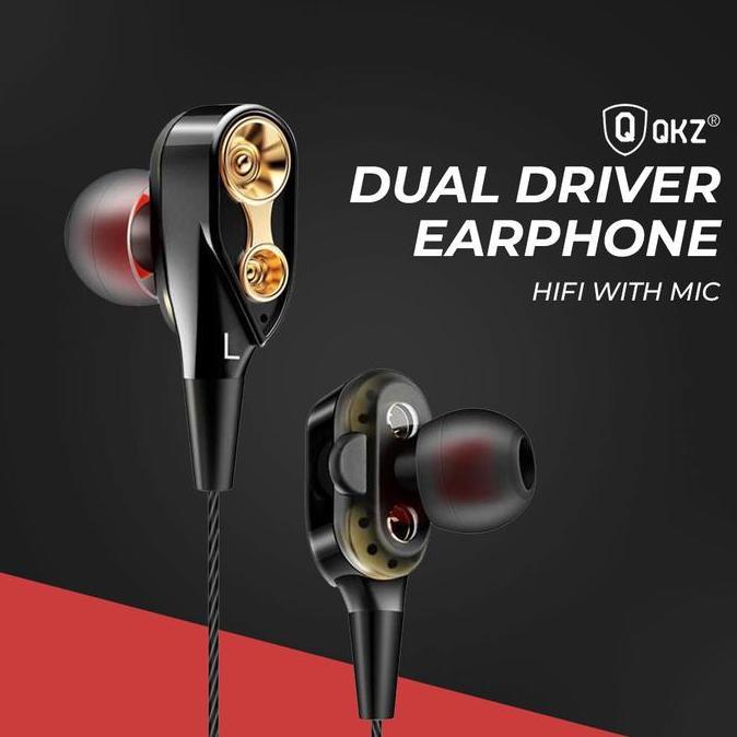 BIMANOUM QKZ Earphone Bass In-Ear QKZ-CK8 - Black QKZ-MDR QKZ-AK6 AK6-PRO Driver With Mic