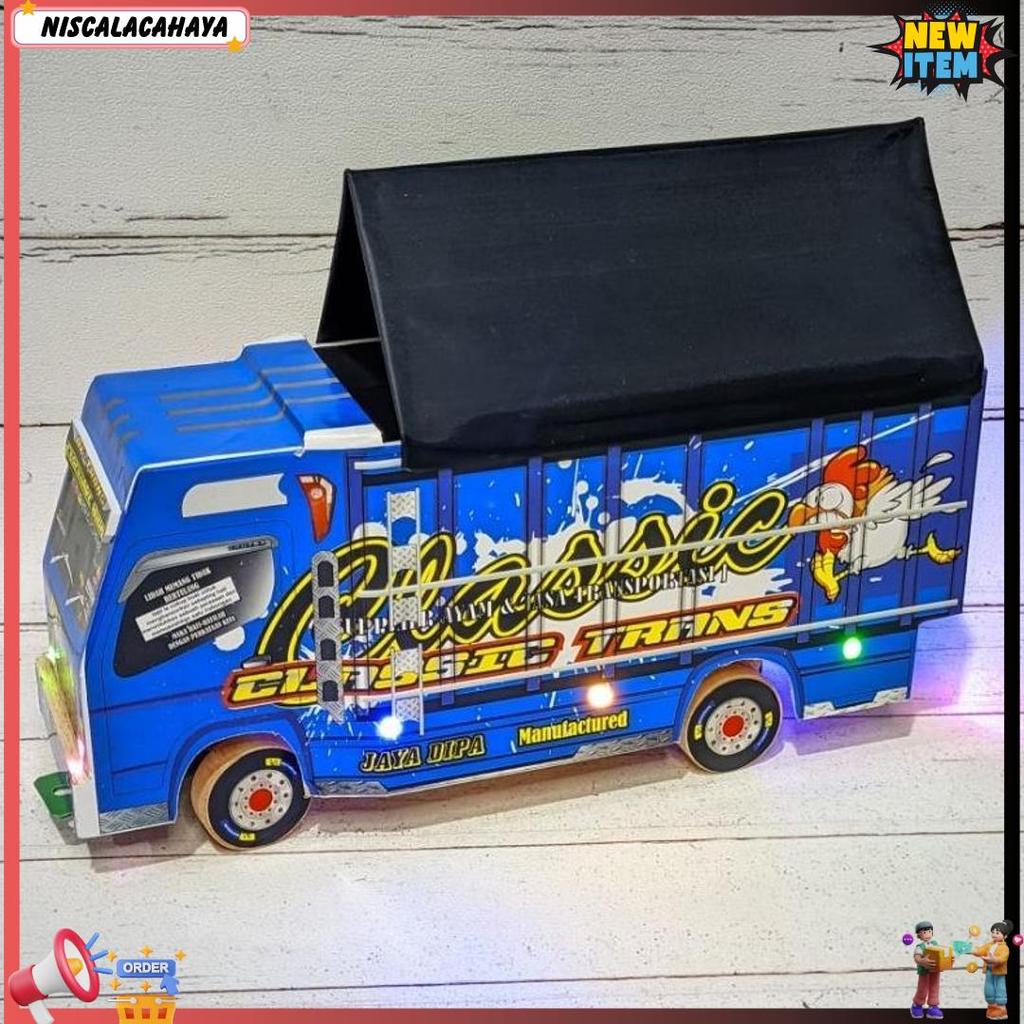 Mainan Miniatur Truk Oleng Roda Kayu Bisa Belok Dijamin Bagus