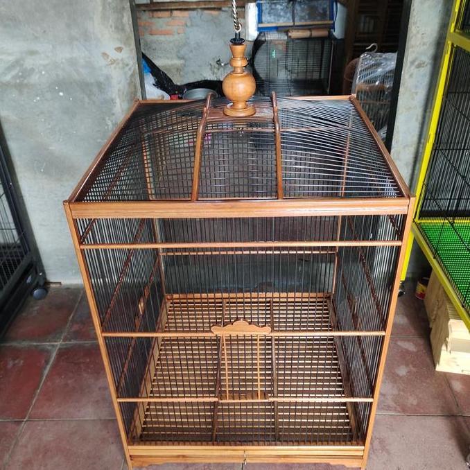 Sangkar Burung Cucak Rowo,Jagal Papua,Poksay,Kayu Jati Jeruji Fiber