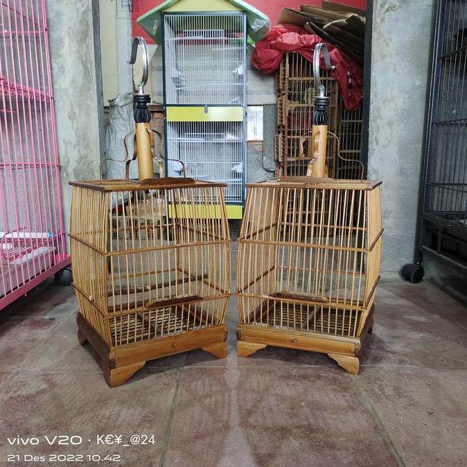 Sangkar Burung Pleci,Kolibri,Cipau,Ciblek,Dll Model Cungkok Soloan.