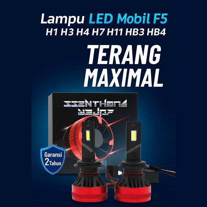 Lampu Led Mobil F5 55W Canbus Headlight Super Terang H1 H3 H4 H7 H11 Hb3 Hb4 (22.000 Lumens)
