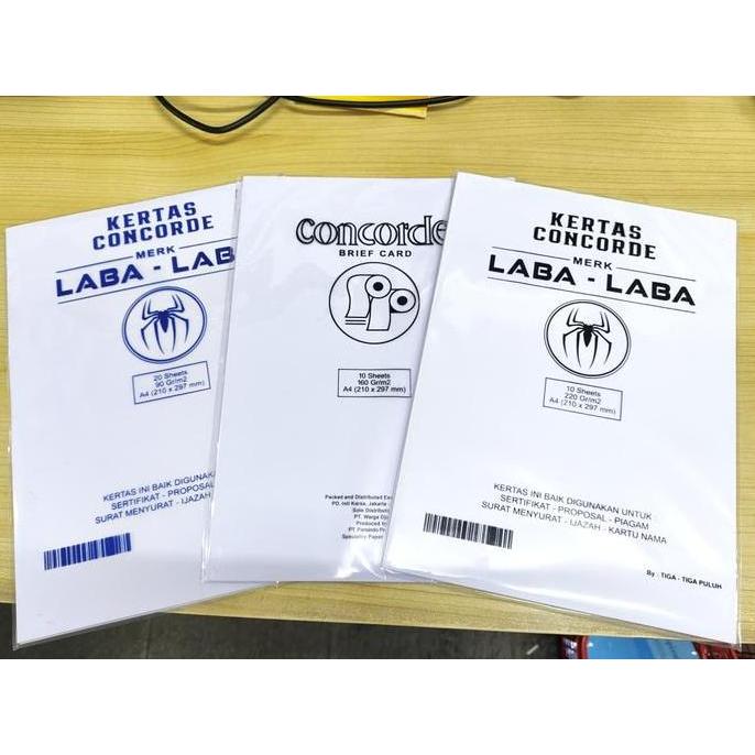 Papel - Kertas Concorde Putih A4  - 90Gsm/160Gsm/220Gsm