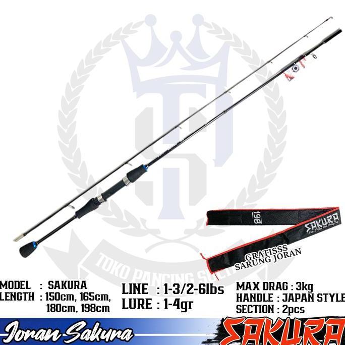 Joran UL Sakura Sambung 2 Fiber Solid Pancing