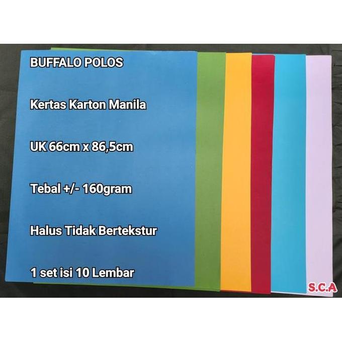 Papel - Kertas Karton Manila Warna Linen Per Roll 10 Lembar