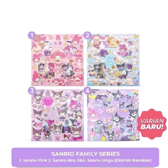 Papel - Stiker Sanrio 100 Lembar / Stiker Kuromi Melody Cinnamoroll Isi 100 Lembar