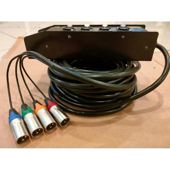 Kabel Snake Isi 4 Snake Kabel 4Ch + Stage Box Jack Male Panjang 5 M