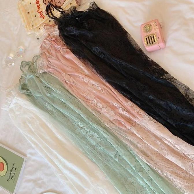 Diang- Foona Bt004 Dress Piyama Renda Brukat Baju Tidur Nita N Style Satin Daster Busui Rayon Linger