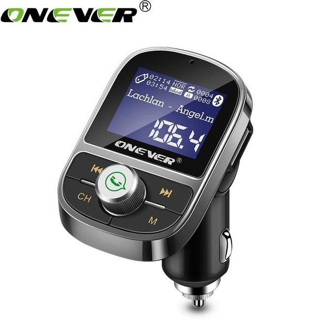 Onever Hy92 Fm Modulator Bluetooth 4.1 Hands-Free Car Kit W3.A Charger