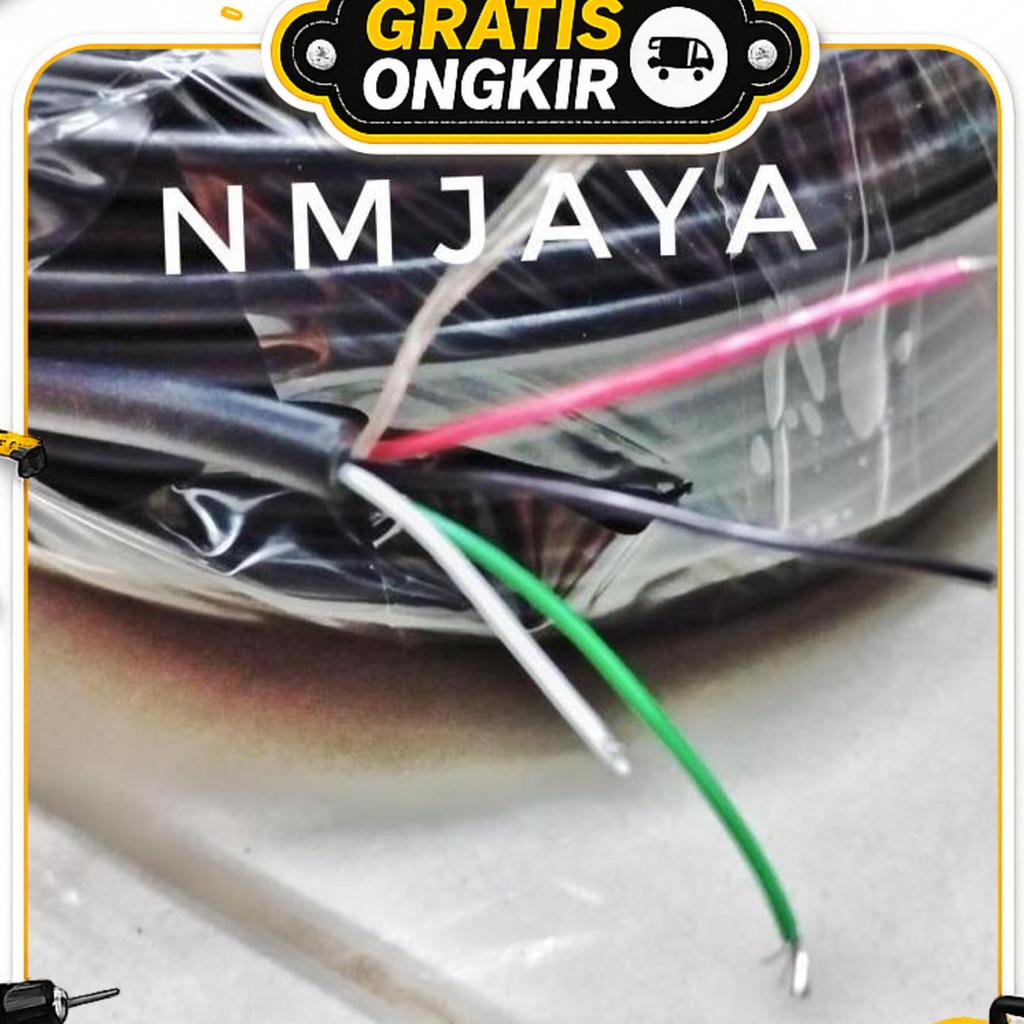 Kabel Serabut 4 Jalur 100Meter Kabel Kontrol Isi 4 Plus Ground Kabel Serabut 24Awg
