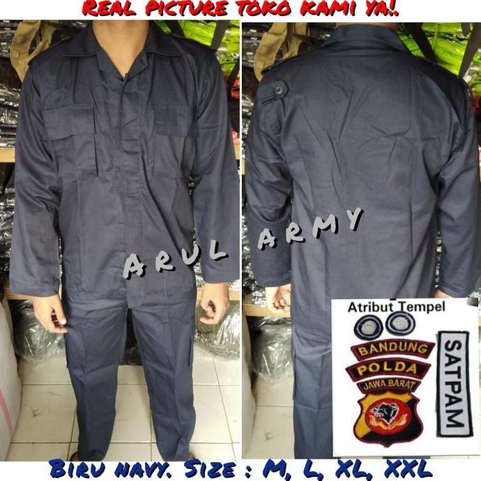 baju seragam setelan pdl pdh security satpam safari brimob keamanan