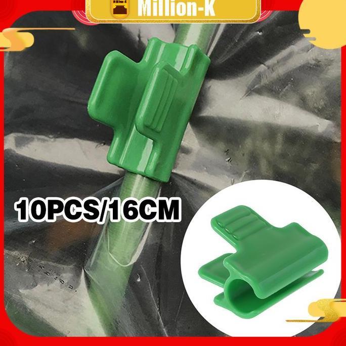 MEZIKUSA 10Pcs Clip Greenhouse Plastik / Klip Greenhouse 16mm / Clips Garden