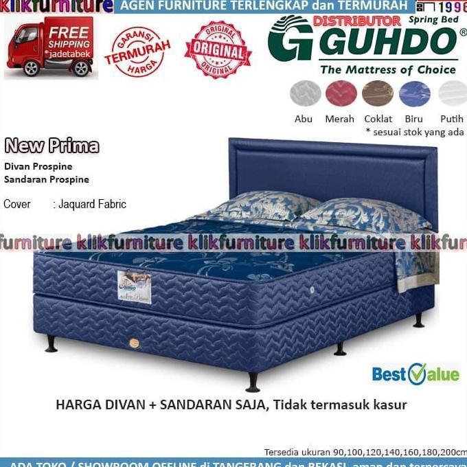 Bestseller- Guhdo Springbed (160x200cm) Divan+Sandaran New Prima