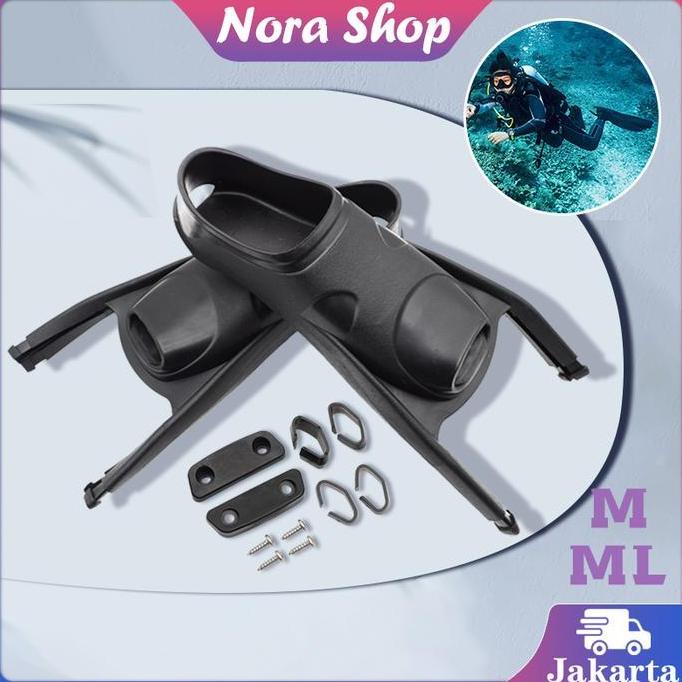 SHWARASA 1 Pasang Foot Pocket Long Fins Penutup Sirip Menyelam Foot Pocket
