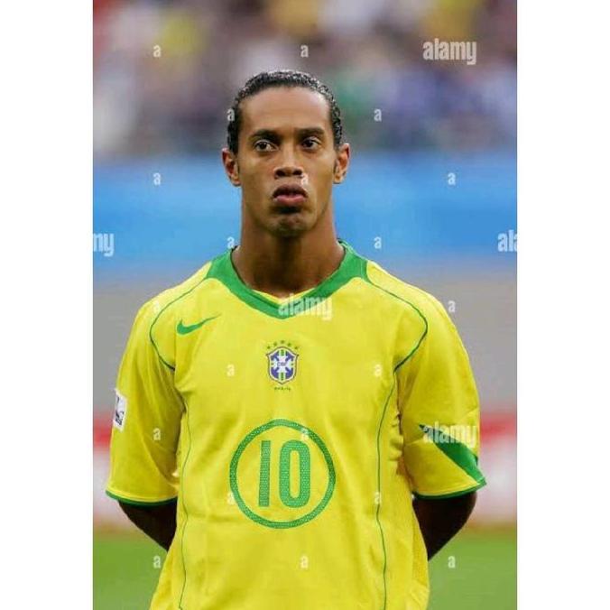 TSUZEMON Jersey Original Nike Brazil CBF Home Reissue Player Issue 2004 Limited Edition Brasil Ronal