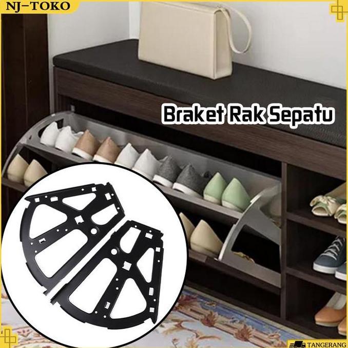 EYAMUY Braket Rak Sepatu Kualitas Tinggi Bracket Fitting Engsel Lemari Putar Untuk Rak Sepatu Kipas,